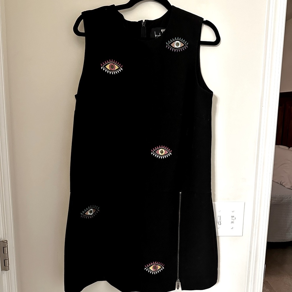 Nicole Miller Embroidered Evil Eye Dress Size L
